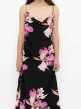 Load image into Gallery viewer, Vintage x BEECHERS BROOK Black &amp; Pink Floral Dress (L)