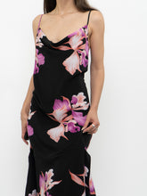 Load image into Gallery viewer, Vintage x BEECHERS BROOK Black &amp; Pink Floral Dress (L)