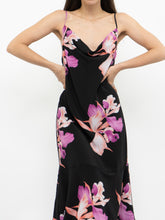 Load image into Gallery viewer, Vintage x BEECHERS BROOK Black &amp; Pink Floral Dress (L)