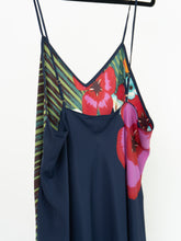 Load image into Gallery viewer, NATORI x Floral Navy Silk-Feel Dress (L, XL)