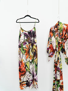 NATORI x Colourful Floral Robe & Dress Set (L, XL)