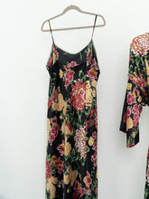 Load image into Gallery viewer, NATORI x Black Floral Robe &amp; Dress Set (L, XL)