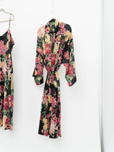 Load image into Gallery viewer, NATORI x Black Floral Robe &amp; Dress Set (L, XL)