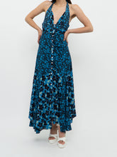 Load image into Gallery viewer, FREE PEOPLE x Blue Floral Button-Up Dress (XS, S)