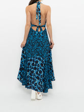 Load image into Gallery viewer, FREE PEOPLE x Blue Floral Button-Up Dress (XS, S)