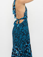 Load image into Gallery viewer, FREE PEOPLE x Blue Floral Button-Up Dress (XS, S)