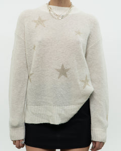 ALL SAINTS x Alpaca-blend Metallic Star Sweater (XS-M)