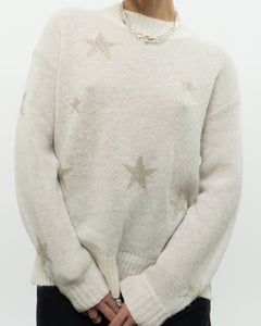 ALL SAINTS x Alpaca-blend Metallic Star Sweater (XS-M)