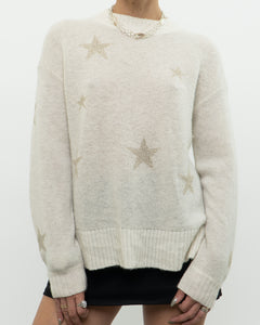 ALL SAINTS x Alpaca-blend Metallic Star Sweater (XS-M)