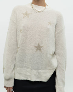 ALL SAINTS x Alpaca-blend Metallic Star Sweater (XS-M)