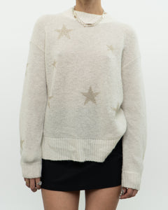 ALL SAINTS x Alpaca-blend Metallic Star Sweater (XS-M)