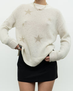 ALL SAINTS x Alpaca-blend Metallic Star Sweater (XS-M)