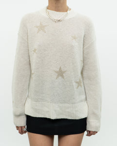 ALL SAINTS x Alpaca-blend Metallic Star Sweater (XS-M)