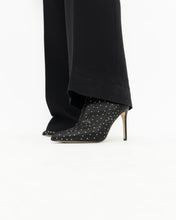 Load image into Gallery viewer, BADGLEY MISCHKA x Black Rhinestone Heeled Boots (7)