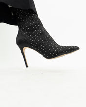 Load image into Gallery viewer, BADGLEY MISCHKA x Black Rhinestone Heeled Boots (7)