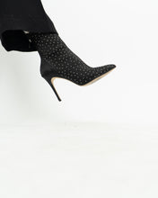 Load image into Gallery viewer, BADGLEY MISCHKA x Black Rhinestone Heeled Boots (7)