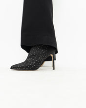 Load image into Gallery viewer, BADGLEY MISCHKA x Black Rhinestone Heeled Boots (7)