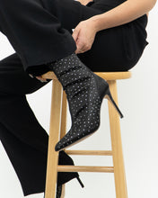 Load image into Gallery viewer, BADGLEY MISCHKA x Black Rhinestone Heeled Boots (7)