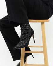 Load image into Gallery viewer, BADGLEY MISCHKA x Black Rhinestone Heeled Boots (7)