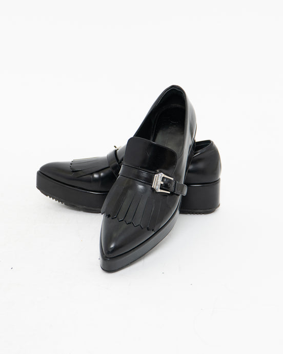 PRADA x Black Classic Loafers (10)