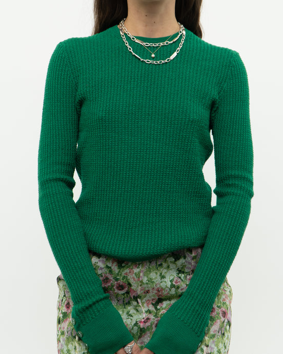 BROOKS BROTHERS x Green Italian Yarn Sweater (XS-M)