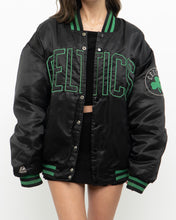 Load image into Gallery viewer, Vintage x MAJESTIC x CELTICS Black Satin Bomber Jacket (S-XL)