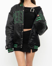 Load image into Gallery viewer, Vintage x MAJESTIC x CELTICS Black Satin Bomber Jacket (S-XL)