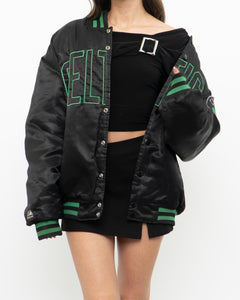 Vintage x MAJESTIC x CELTICS Black Satin Bomber Jacket (S-XL)