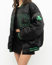 Load image into Gallery viewer, Vintage x MAJESTIC x CELTICS Black Satin Bomber Jacket (S-XL)