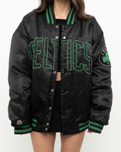 Load image into Gallery viewer, Vintage x MAJESTIC x CELTICS Black Satin Bomber Jacket (S-XL)