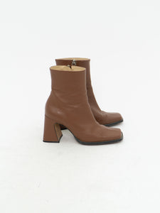 ANA PALMA SPAIN x Tan Leather Boots (7, 7.5)