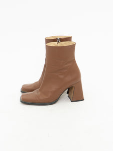 ANA PALMA SPAIN x Tan Leather Boots (7, 7.5)