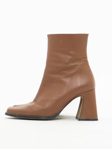 ANA PALMA SPAIN x Tan Leather Boots (7, 7.5)