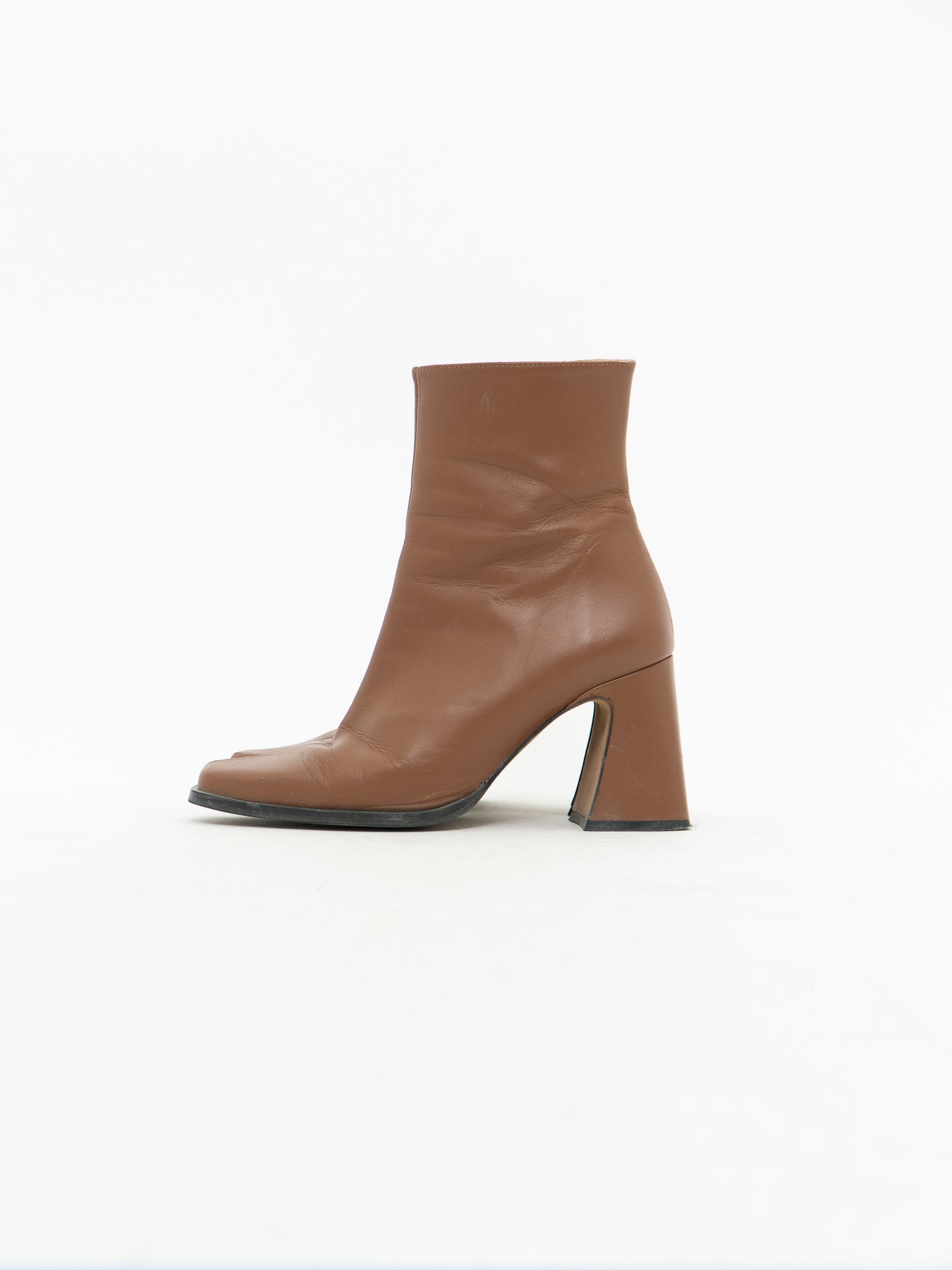 ANA PALMA SPAIN x Tan Leather Boots (7, 7.5)