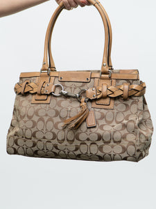 COACH x Hampton Signature Carryall Bag Satchel