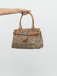 COACH x Hampton Signature Carryall Bag Satchel