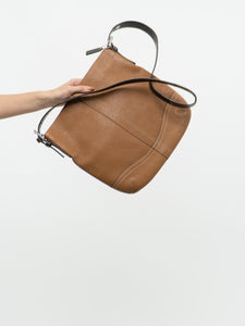 COACH x Tan Pebble Leather Crossbody Purse