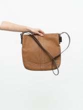 Load image into Gallery viewer, COACH x Tan Pebble Leather Crossbody Purse