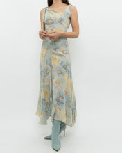 Load image into Gallery viewer, Vintage x Pure Silk Blue Floral Dress (S, M)