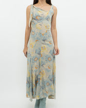 Load image into Gallery viewer, Vintage x Pure Silk Blue Floral Dress (S, M)