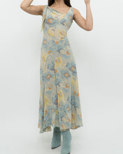 Load image into Gallery viewer, Vintage x Pure Silk Blue Floral Dress (S, M)