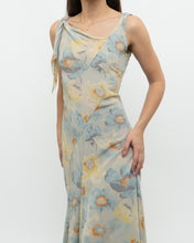 Load image into Gallery viewer, Vintage x Pure Silk Blue Floral Dress (S, M)