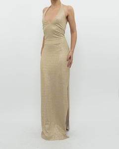 RALPH LAUREN x Gold Metallic Dress (S, M)