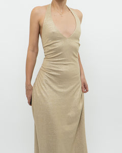 RALPH LAUREN x Gold Metallic Dress (S, M)