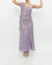 Load image into Gallery viewer, Vintage x Pure Silk Purple Beaded Dress (M)