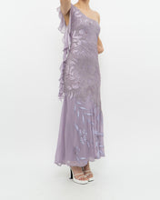 Load image into Gallery viewer, Vintage x Pure Silk Purple Beaded Dress (M)