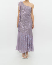 Load image into Gallery viewer, Vintage x Pure Silk Purple Beaded Dress (M)