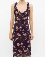 Load image into Gallery viewer, Vintage x Purple Floral Dress (XS, S)