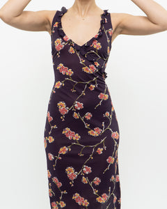 Vintage x Purple Floral Dress (XS, S)