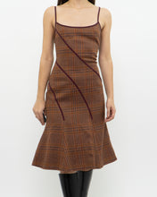 Load image into Gallery viewer, Vintage x Orange Plaid Wool Dress (S, M)